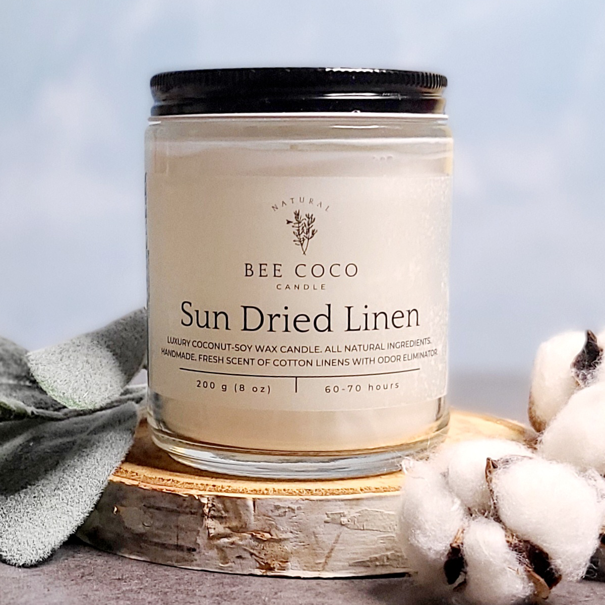 Sun Dried Linen 8 oz Scented Candle